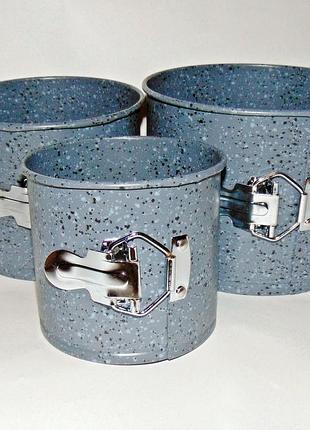 Набір роз'ємних форм із мармуровим покриттям для пасок 3 шт a-plus