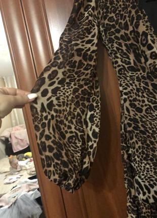 Леопардовое лёгкое платье, туника5 фото