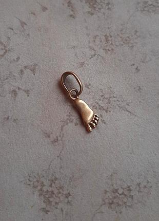 Кулон золот подвес след нога украш пляж цепоч миниат ожер цепоч ступня ножка винтаж