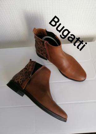 Кожаные ботинки bugatti,р. 37,36, стелька 24 см