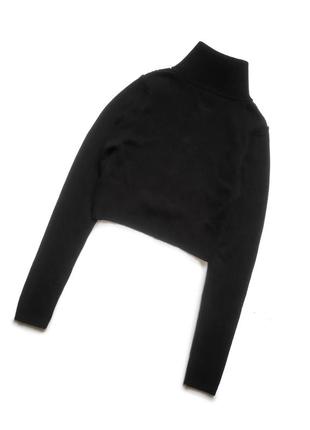 Кроп топ свитер с молнией тёплая кофта укороченная рубчик под горло5 фото