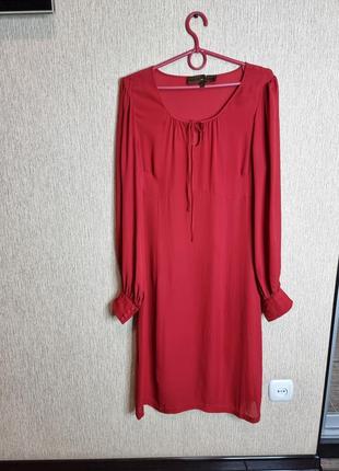 Легкое шелковое  платье с длинным рукавом fenn wright manson , оригинал1 фото