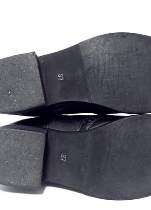 Кожаные фирменные базовые женские ботинки от zign 36.5-37 р7 фото