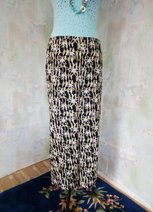 Стильная длинная лёгкая красивая юбка макси на запах,принт,цветы,кэжуал.1 фото