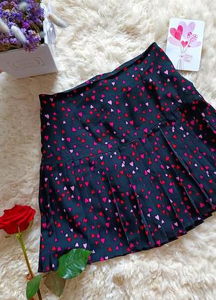 Милая юбка плиссе в сердечки 💕