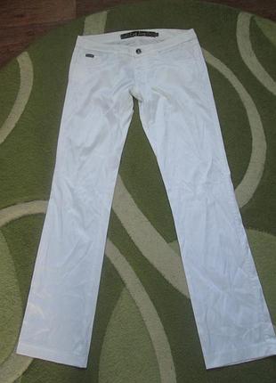 Брюки атласні білі