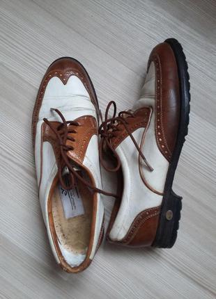 Кожаные винтажные броги