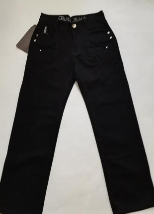 Брюки джинсы чорные для мальчика. на 10, 11, 12 лет (140-146 см)