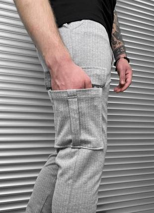 Брюки штаны карго мужские демисезонные серые / джогери штани чоловічі демісезонні сірі4 фото