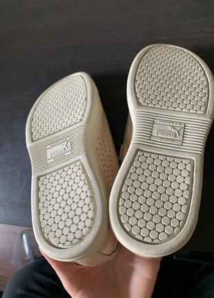 Рожеві пудрові кеди puma court star velcro nude7 фото