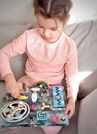 Бізіборд космічний, формат міні а4, під замовлення 2