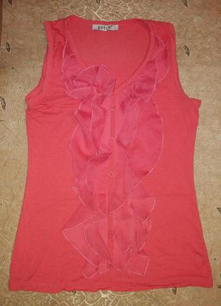 Кофта с шифоновыми валанами