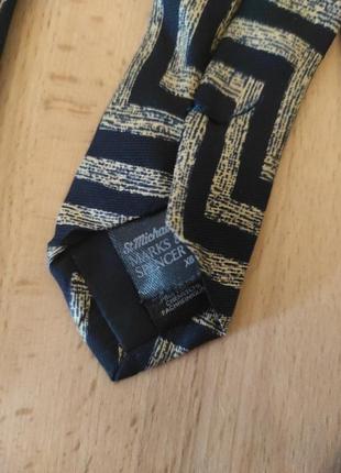 Шелковый галстук принт зигзаг4 фото