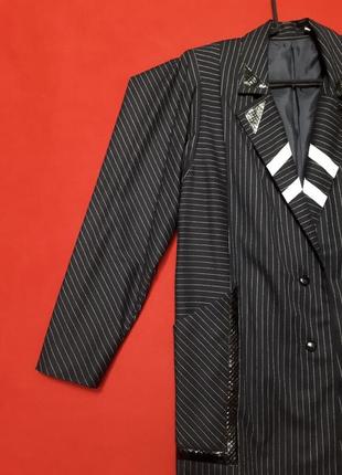 Дизайнерский пиджак с объёмными рукавами буфами  шерстяной шерсть оверсайз новый4 фото