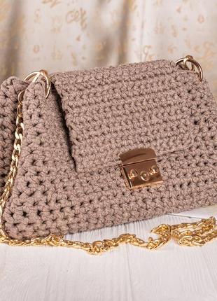 Сумка goldi ручної роботи пов'язана гачком