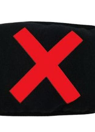 Маска на обличчя для підлітків чорна з малюнком "red x"