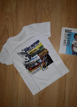 Новая фирменная футболка для мальчика рыбака 98-104 нидерланды