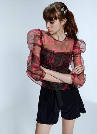 Шорти спідниця zara плиссированая