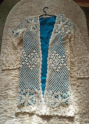Шикарна мереживна накидка кардиган