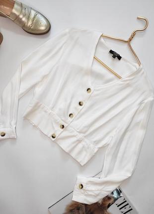 Блуза блузка белая кроптоп укороченная от бренда jenifer s m1 фото