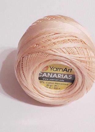 Канаріас пряжа canarias yarnart 100% персикова ніжна, 1 шт. № 5303