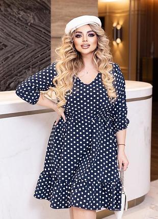Сукня оборка 05631,31 горошок колір