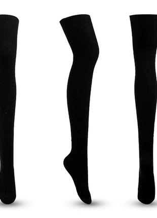 Гольфы-чулки за колено черные  венздей носки длинные гетры выше колена wednesday addams3 фото
