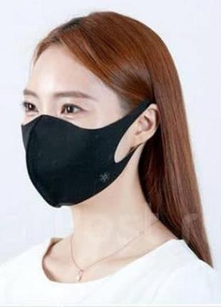 Многоразовая защитная нано маска с нитями серебра и меди gemma korea размеры m l xl1 фото
