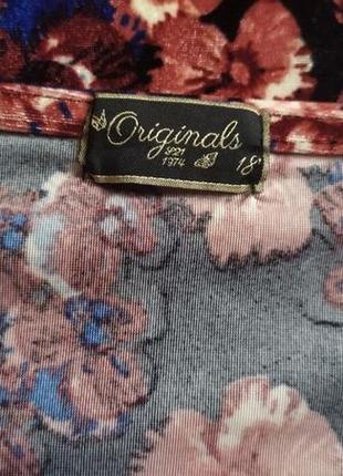 Красивая бархатная блузка в цветы originals4 фото