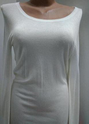 Кофта, свитер, пуловер, тонкий, женский, вязаный, белый, размер 42-44/eur36-38, esmara, 17577