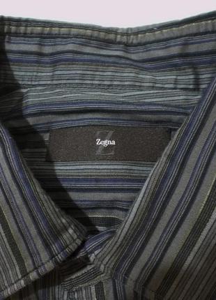 Рубашка стрейчевая полосатая 'ermenegildo zegna' 50-54р2 фото