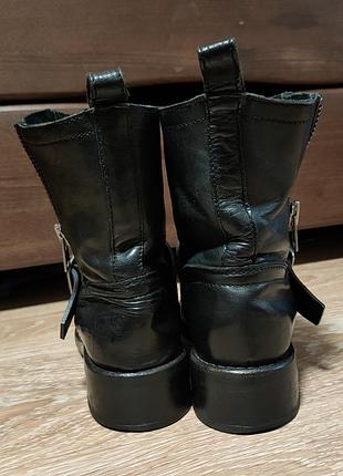 Кожаные грубые брутальные ботинки демисезонные дорогого бренда allsaints