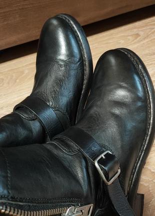 Кожаные грубые брутальные ботинки демисезонные дорогого бренда allsaints