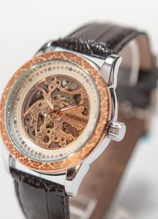 Часы мужские механические skeleton forsining bronze lux автоподзавод2 фото