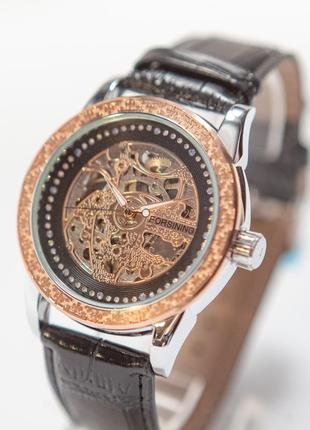 Часы мужские механические skeleton forsining bronze lux автоподзавод2 фото