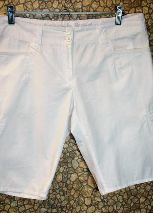 Легкие белые шорты с карманами "brugi"1 фото