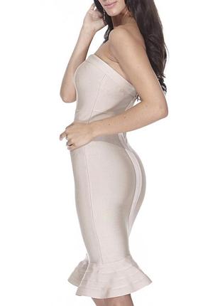 Шикарное облегающее бандажное платье русалка, платье русалка