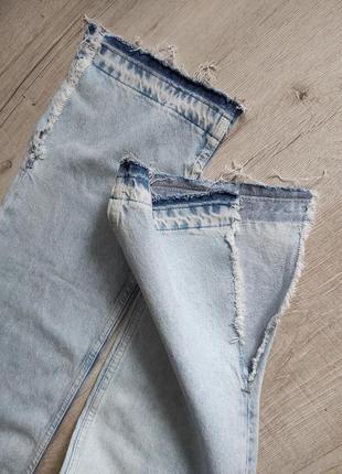 Zara джинси прямі з розрізами z1975 full length блакитні нові розмір 3810 фото