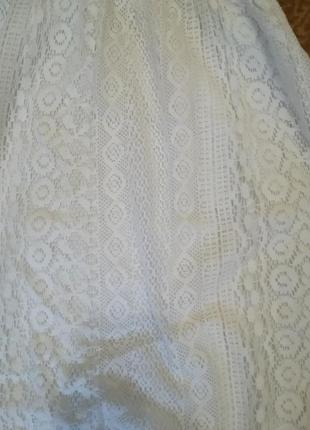Белое нежное платье с кружевом2 фото