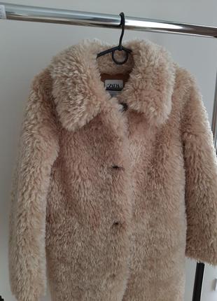 Шуба-тедді zara