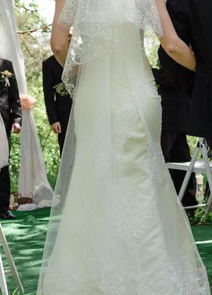 Изумительное свадебное платье цвета айвори2 фото