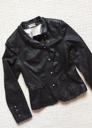 Кожаная куртка-жакет demmy / leather & fur1 фото
