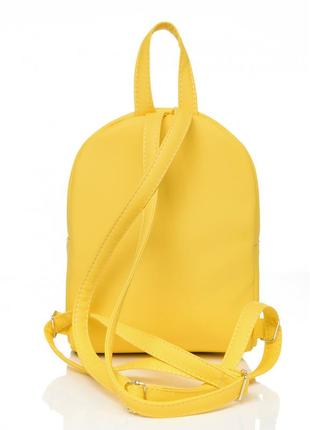 Рюкзак желтый кожа эко женский для прогулок городской4 фото