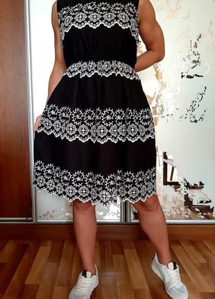Новое натуральное черное платье из шитья из тончайшего 100%хлопка3 фото