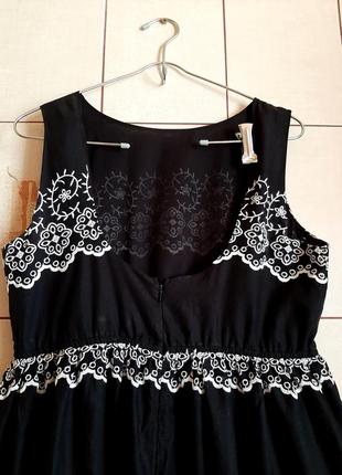 Новое натуральное черное платье из шитья из тончайшего 100%хлопка6 фото