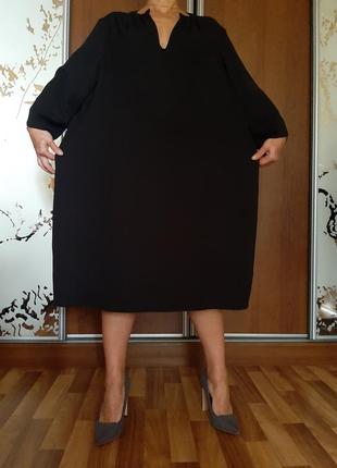 Новое черное базовое платье с рукавом 3/41 фото