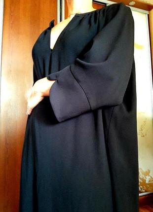 Новое черное базовое платье с рукавом 3/49 фото