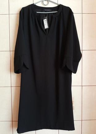 Новое черное базовое платье с рукавом 3/410 фото