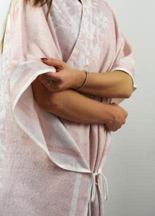 Жіночий весняно-літній халат пончо бамбук бавовна махровий халат жіночий халат бавовна3 фото