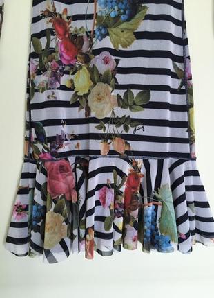 Плаття juicy couture xs/s в полоску, оригинал платье цветочный принт в сетку с воланами2 фото